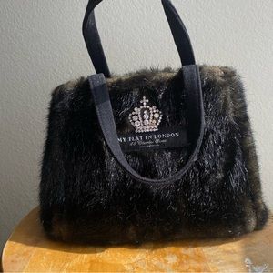 My Flat in London Mink Fur Large Bag Purse